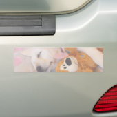 Puppy cuddles 02 bumpersticker (Op auto)