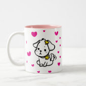 puppy cup tweekleurige koffiemok (Links)
