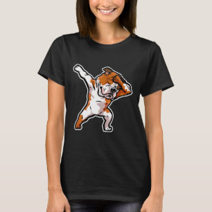 Puppy Dab Dance Dog Dabbing Engelse bulldog T-shirt