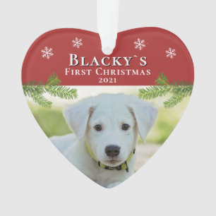 Puppy de Noël rouge pour la première fois Ornement