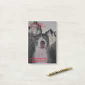 Puppy die gepost nota's verkoopt post-it® notes (Op bureau)