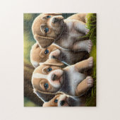 Puppy Dierenvriend Puzzel Easy Brain Art Puzzel Legpuzzel (Verticaal)