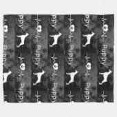 Puppy Dobbie Hond Hartslag Fleece Deken (Voorkant (Horizontaal))