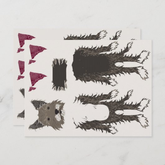 puppy document poppendelen briefkaart (Voorkant / Achterkant)