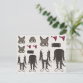 puppy document poppendelen briefkaart (Staand voorkant)