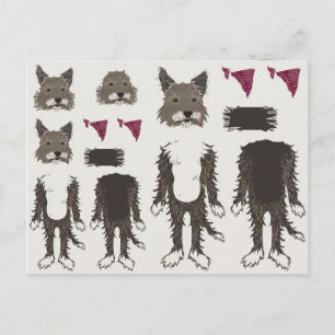 puppy document poppendelen briefkaart