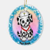 Puppy Dog aangepaste verpleegkundige ornament (Links)