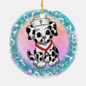 Puppy Dog aangepaste verpleegkundige ornament (Achterkant)