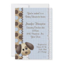 Puppy Dog Baby shower Invitation