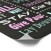 Puppy Dog Birthday-bordbord Poster (Hoek)