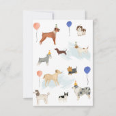 Puppy Dog Birthday Invitation Kinderen Kaart (Achterkant)