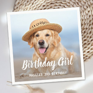 Puppy Dog Birthday Party Personalized Pet Photo Na Servet