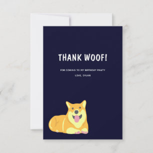 Puppy Dog Birthday Pawty Dank je wel Bedankkaart