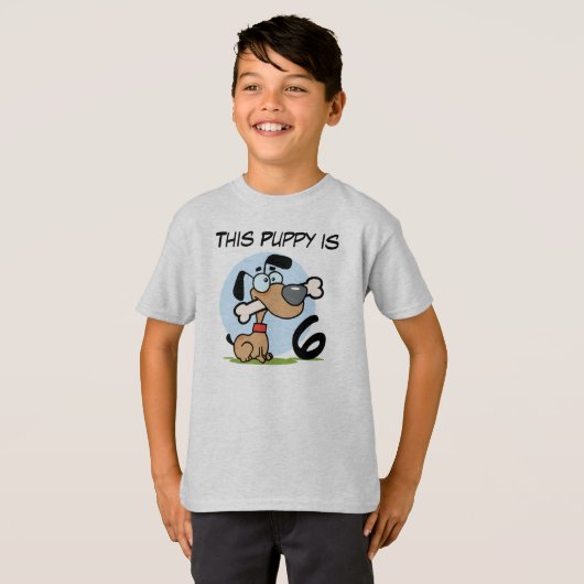 Puppy Dog Birthday Tshirts (Voorkant volledig)