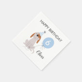 Puppy Dog Blauw Verjaardagsfeestje Servet (Hoek)