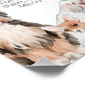 Puppy Dog Boy Verjaardag Mijlpaal Teken Poster (Hoek)