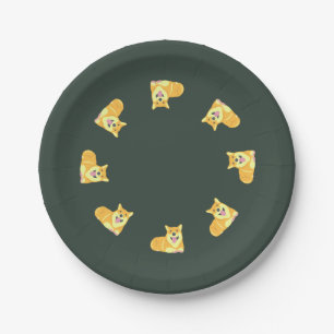 Puppy Dog Corgi Birthday Pawty Party Paper Borden Papieren Bordje