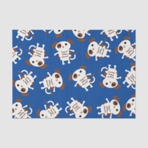 Puppy Dog Cute Colorful 1st Birthday Party Thema Tissuepapier