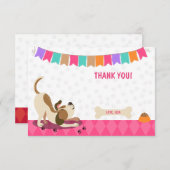 Puppy Dog Dank u Kaart Paw-Ty Paw Stropdas Meisje (Voorkant / Achterkant)