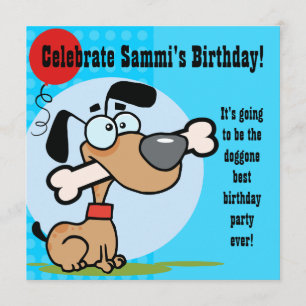 Puppy Dog Gepersonaliseerd Birthday Invites Kaart