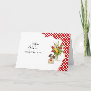 Puppy Dog Get Well Card Kaart