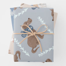 Puppy Dog Holiday of Birthday Wrapping Paper