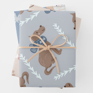 Puppy Dog Holiday of Birthday Wrapping Paper