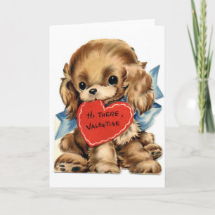 puppy dog met hart Valentijn Feestdagen Kaart