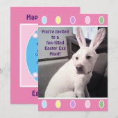 Puppy dog met paasmaanfeest kaart (Voorkant / Achterkant)