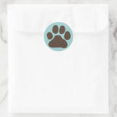 Puppy Dog Paw Print | Schattigee Canine Pawprint Ronde Sticker (Tas)