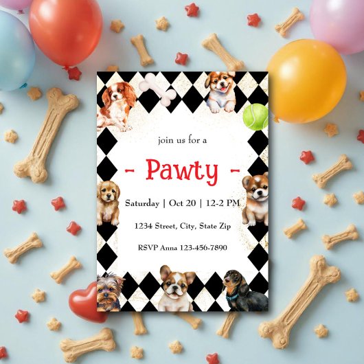 Puppy Dog Pawty uitnodiging