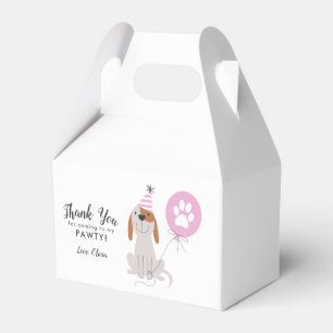 Puppy Dog Roze Dank u voor de verjaardag Bedankdoosjes