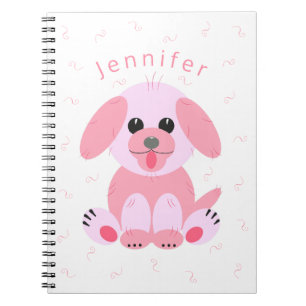 Puppy Dog roze, persoonlijke Cartoon, eenvoudig Notitieboek