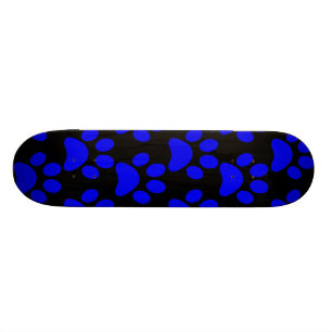 Puppy dog schildert afdrukken Blauw zwart Skateboard