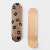 Puppy Dog schildert afdrukken in zand skateboard/W Skateboard (Voorkant)