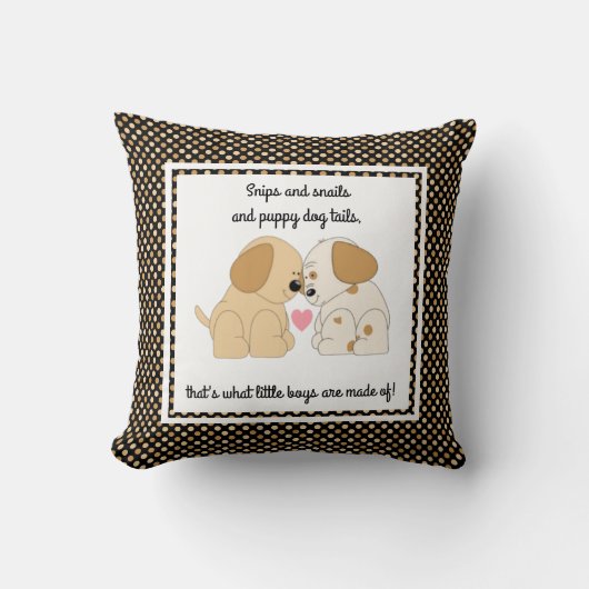 puppy dog staart.... waar zijn kleine jongens van  kussen (Voorkant)