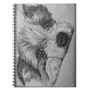 Puppy Dog Tekening van Cute Animal Art Notitieboek