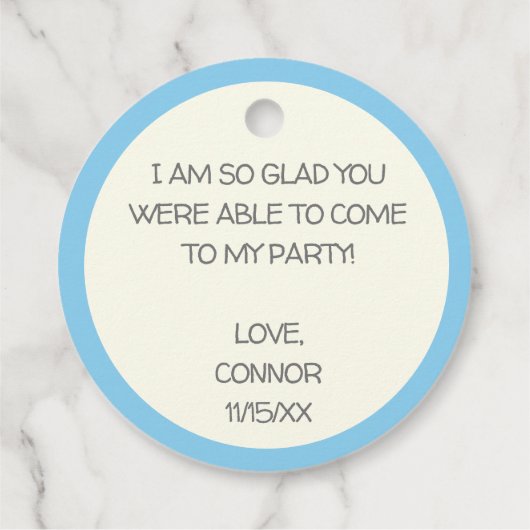 Puppy Dog Theme Birthday Party Dank u Bedankjes Labels (Achterkant)