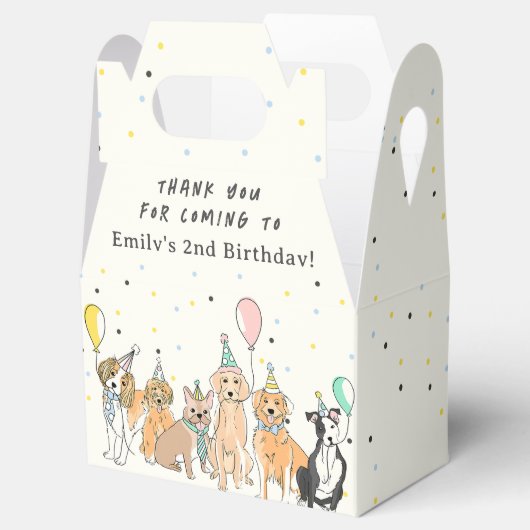 Puppy Dog Verjaardag Dank u Bedankdoosjes (Geopend)