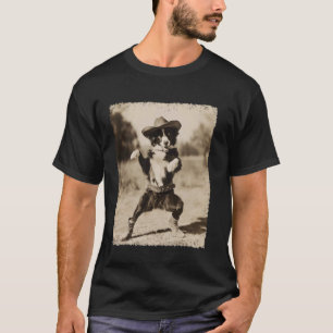 Puppy Dwaze Cowboy Grappige Hond Australian Shephe T-shirt