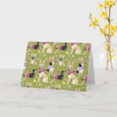 Puppy Easter-Collectie Kaart (Gele Bloem)