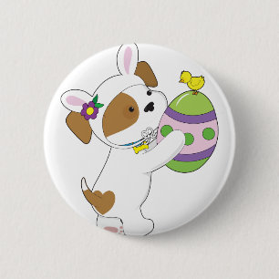 Puppy Easter Cute Puppy Ronde Button 5,7 Cm