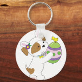 Puppy Easter Cute Puppy Sleutelhanger (Voorkant)