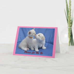 Puppy en Kat Valentijn vakantie Kaart