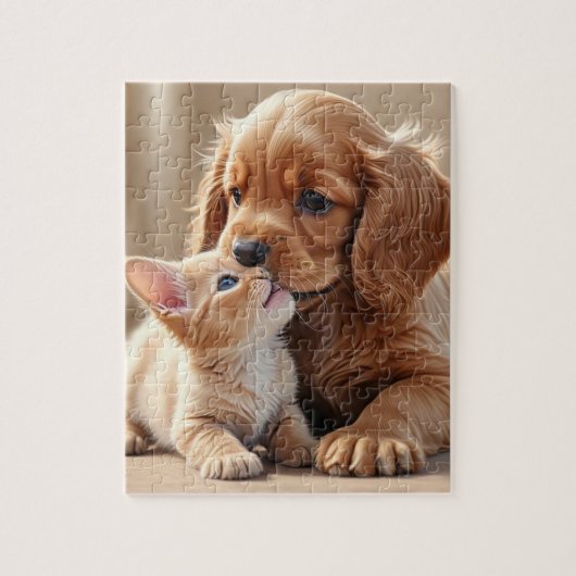 Puppy en kitten puzzel (Verticaal)