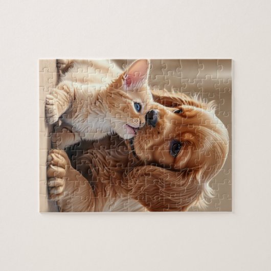 Puppy en kitten puzzel legpuzzel (Horizontaal)
