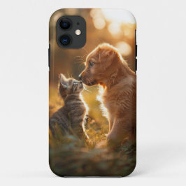 Puppy en kitten vrienden iPhone 11 hoesje
