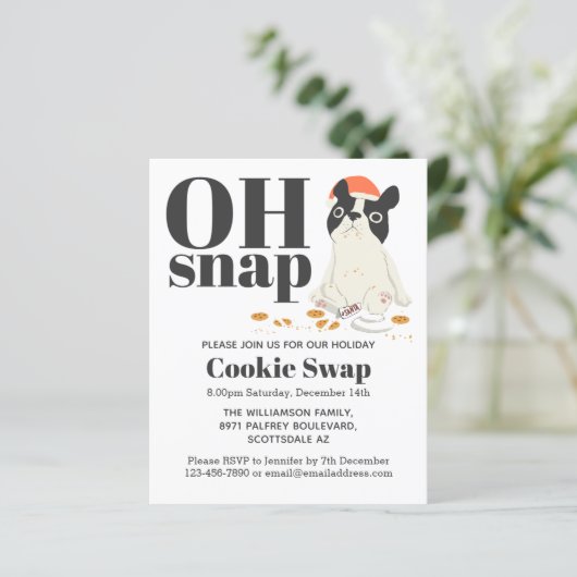 Puppy en uitnodiging van de Koekjeswisselaar van d (Staand voorkant)