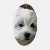 Puppy Eyes Keramisch Ornament (Rechts)