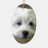 Puppy Eyes Keramisch Ornament (Links)